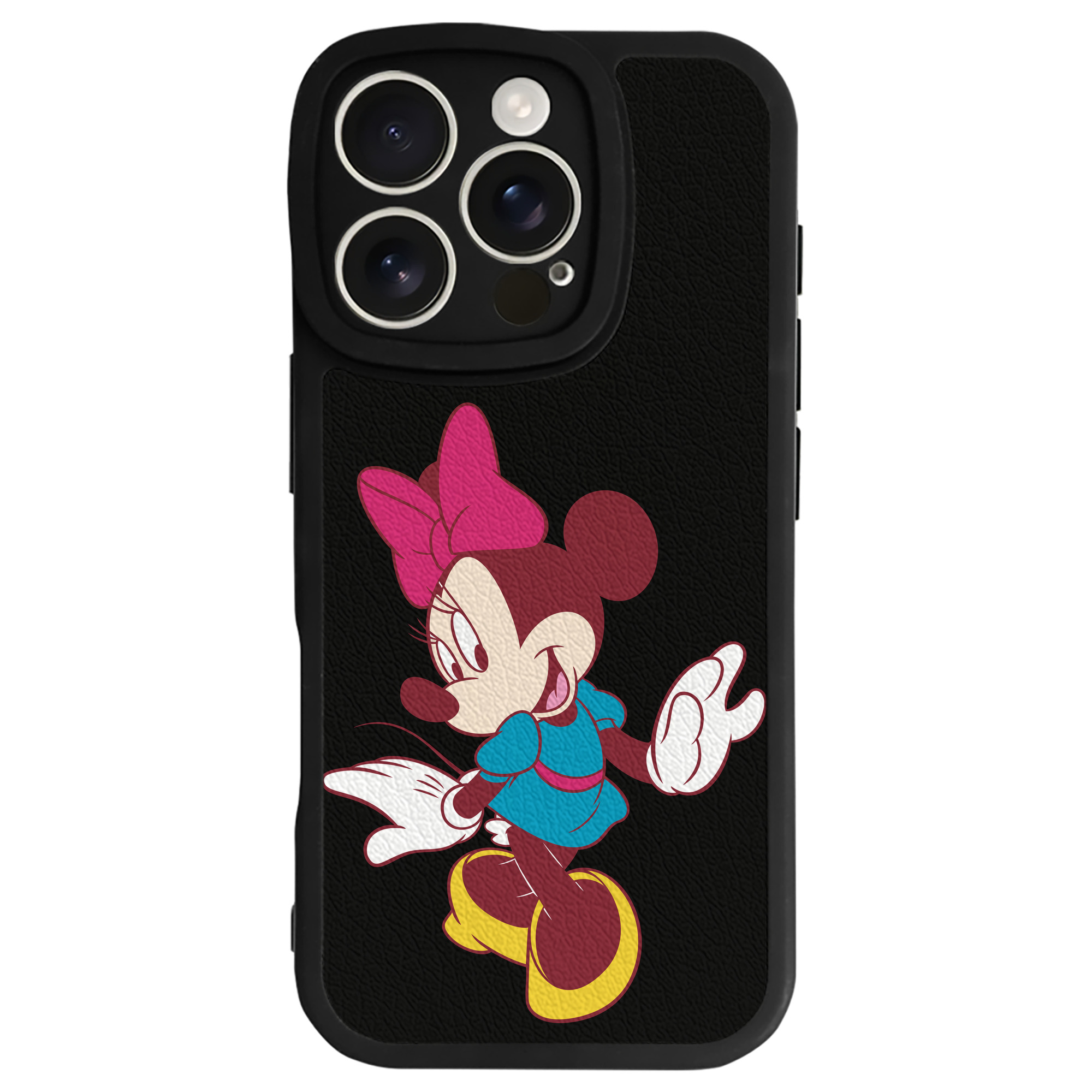 （画像用） ミッキーマウス Mickey Mouse 【iPhone 16シリーズ対応】シリコンスマホケース（レザー調） 材質：シリコン